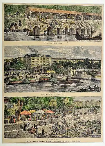 Leben und Treiben am Donaukanal in Wien 1870
