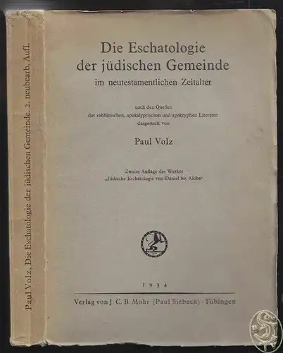 VOLZ, Die Eschatologie der jüdischen Gemeinde... 1934
