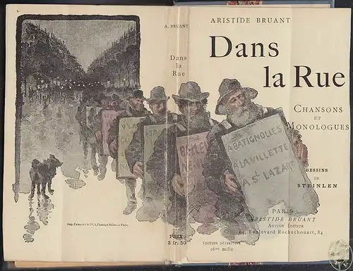 BRUANT, Dans la rue. Chansons & monologues. 1898