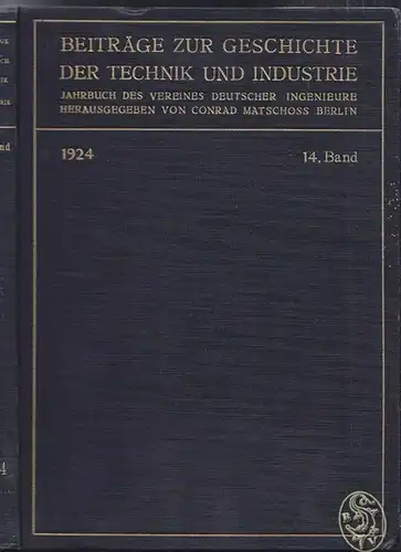 MATSCHOSS, Beiträge zur Geschichte der Technik... 1924