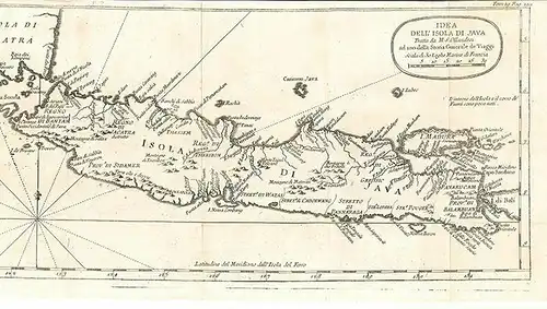 Idea dell` Isola di Java. Tratta da M.S. Ollandesi ad Uso della Storia Generale
