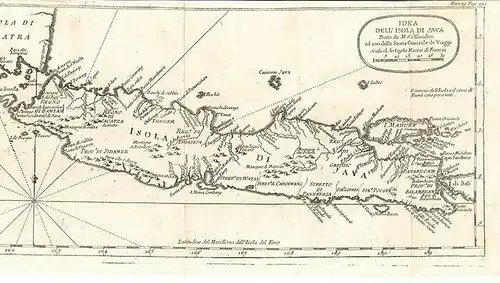 Idea dell` Isola di Java. Tratta da M.S. Ollandesi ad Uso della Storia Generale 