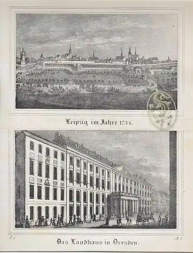 Leipzig im Jahre 1734 / Das Landhaus in Dresden.