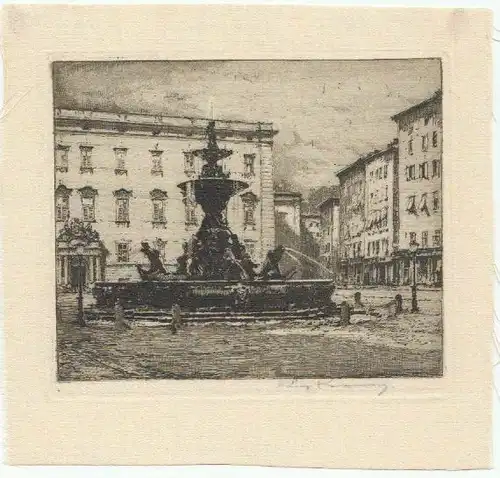 [Residenzbrunnen]. KASIMIR, Luigi. Graphiker (1881-1962).