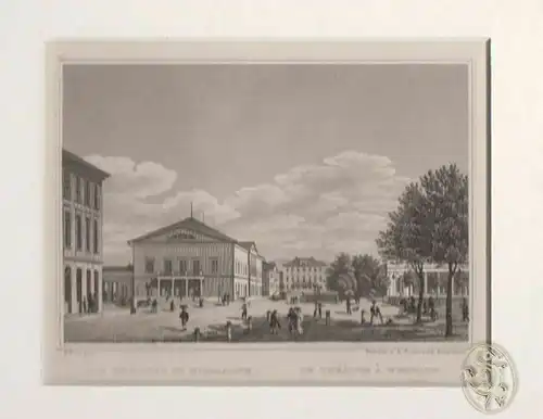 Das Theater zu Wiesbaden. Le theatre a Wiesbade. BOSSE, H. - GRÜNEWALD, E. (gest