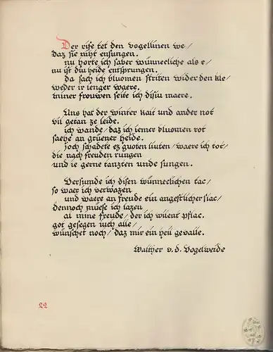 Minnelieder. (Geschrieben von Aenne Müller-Knatz, 1925) MÜLLER-KNATZ, Aenne.