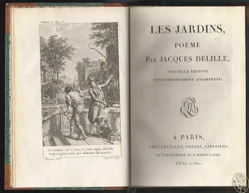 Les Jardins, Poeme. DELILLE, Jaques.