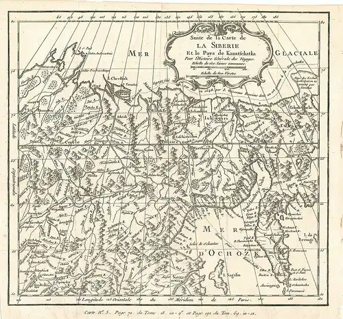 Suite de la Carte de la Siberie et la pays de Kamtschatka. Pour l`Histoire Gener