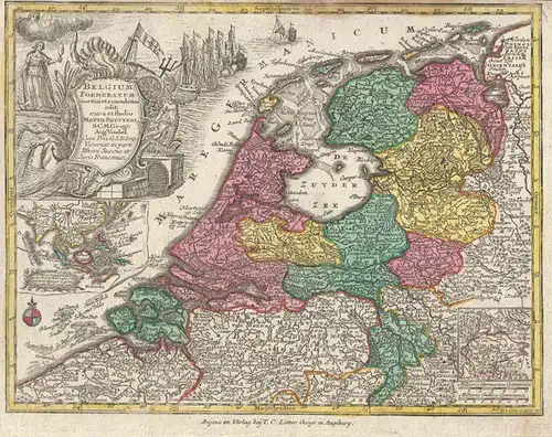 Belgium Foederatum auctius et emendatius edit. cura et Studio Matth. Seutteri S.