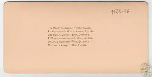 The Mozart Monument, Vienna, Austria.