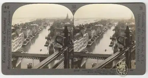 Rotterdam, Netherlands - Southwest from the Witte, Showing the River and Paralle