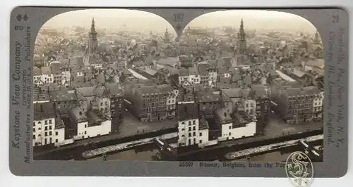Namur, Belgium, from the Fortress Hill.
