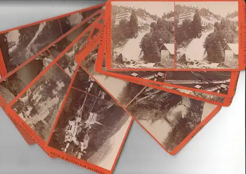 Konvolut von 8 Stk. Stereophotographien.