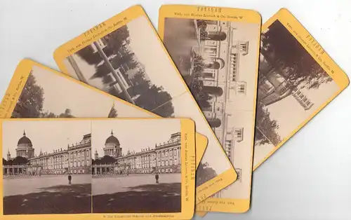 Konvolut von 5 Stk. Stereophotographien.