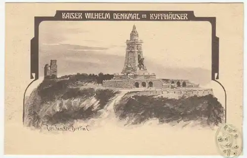 Kaiser Wilhelm Denkmal. Kyffhäuser. Carl Sander, Berlin C.