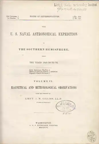 The Naval Astronomical Expedition to the Southern Hemisphere, during the Years 1