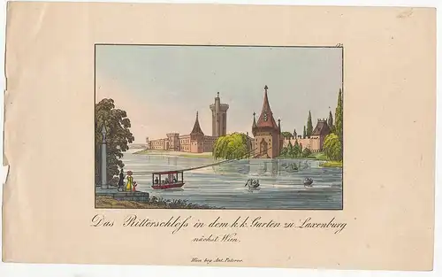 Das Ritterschloß in den k. k.  Garten zu Laxenburg nächst Wien.