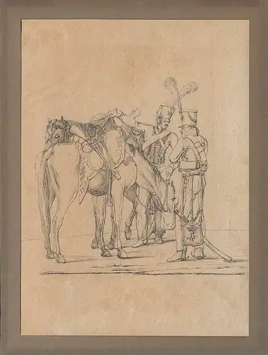 [Husaren mit Pferden]. KLEIN, Johann Adam (1792-1875).