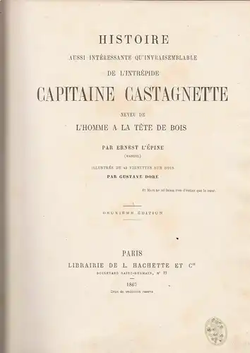 Histoire aussi intéressante qu`invraisemblable de l`intrépide Capitaine Castagne