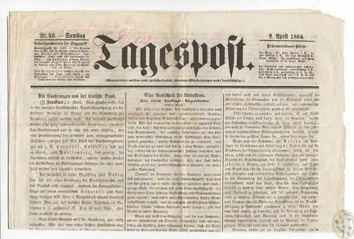 Tagespost. 9. April 1864. Red. Ad. Vict. Svovoba.