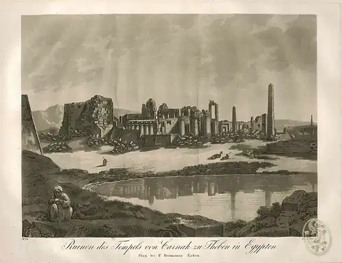 Ruinen des Tempels von Carnak zu Theben in Egypten. 1087-17