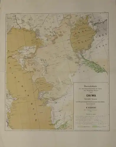 Übersichtskarte der vom Russischen Gebiete im Osten des Kaspischen Meeres nach C