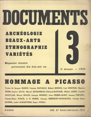 Documents. Archéologie beaux-arts ethnographie varietés. Magazine illustré. BATA