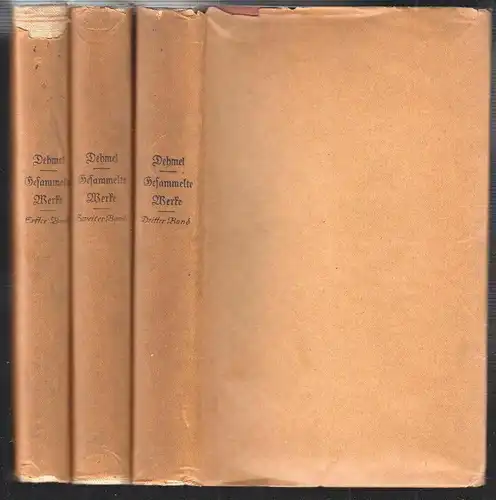 Gesammelte Werke in drei Bänden. DEHMEL, Richard.