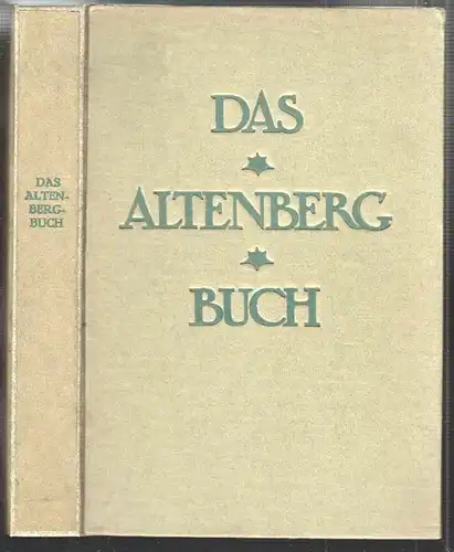 Das Altenbergbuch. FRIEDELL, Egon (Hrsg.).