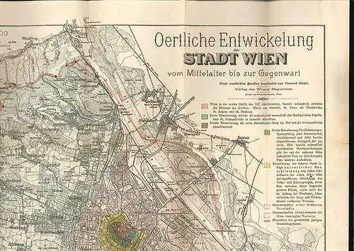 Oertliche Entwickelung der Stadt Wien vom Mittelalter bis zur Gegenwart. GREFE, 