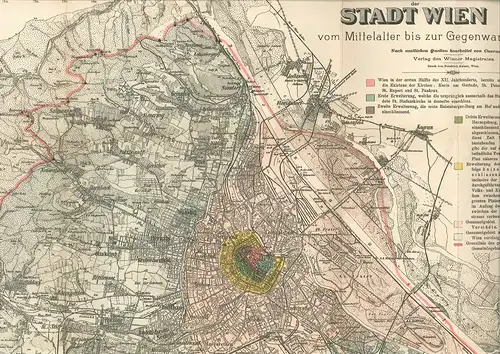 Oertliche Entwickelung der Stadt Wien vom Mittelalter bis zur Gegenwart. GREFE,
