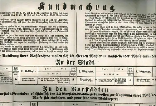 Kundmachung. Zur Ausübung ihres Wahlrechts wollen sich die Herren Wähler in nach