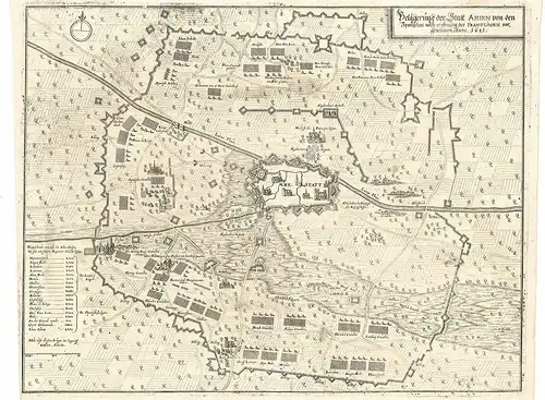 Belagerung der Stadt Arien von den Spanischen noch eroberung der Frantzosen vorg