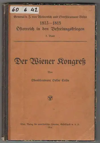 Der Wiener Kongreß. CRISTE, Oskar.