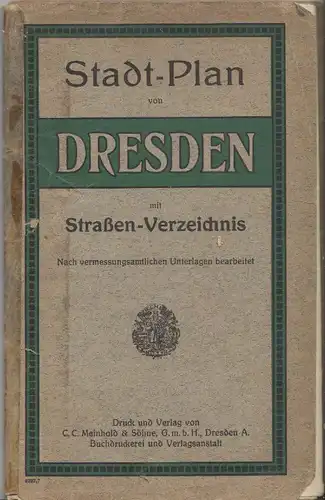 Stadt-Plan von Dresden mit Straßen-Verzeichnis