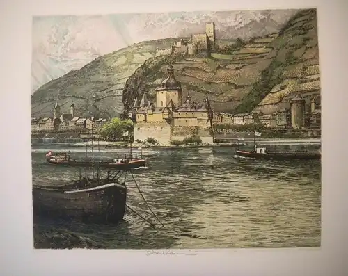 [Kaub am Rhein]. KASIMIR, Robert. Graphiker (1914-2002).