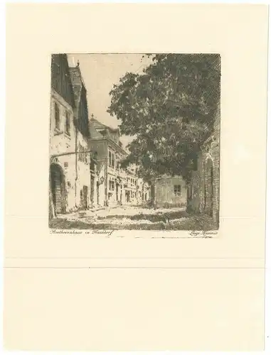 Beethovenhaus in Nussdorf. KASIMIR, Luigi. Graphiker (1881-1962).