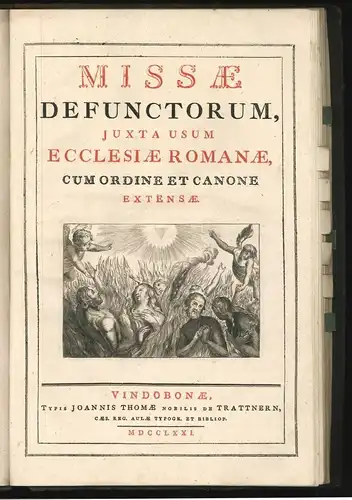 Missae Defunctorum, juxta usum ecclesiae romanae, cum ordine et canone extensae.