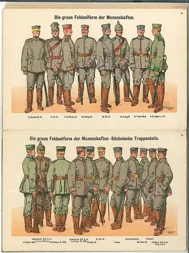 Die graue Felduniform der Deutschen Armee.