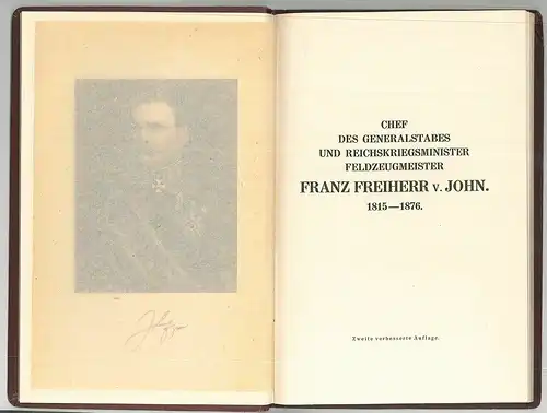 Chef des Generalstabes und Reichskriegsminister Feldzeugmeister Franz Freiherr v