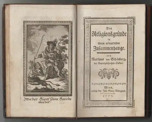 Die Religionsgründe in ihrem ordentlichen Zusammenhange. SCHÖNBERG, Matthias v.