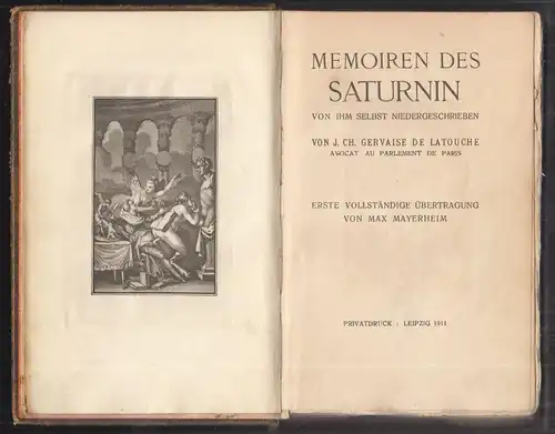 Memoiren des Saturnin von ihm selbst niedergeschrieben. Erste vollständi 1237-20