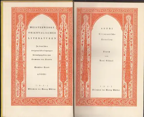 Altjapanische Novellen. Deutsch v. Paul Kühnel. ASOBI.