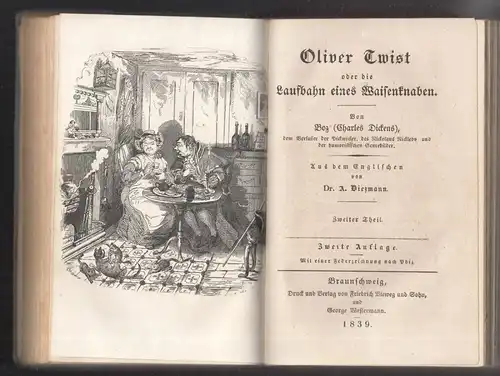 Oliver Twist, oder die Laufbahn eines Waisenknaben. Aus dem Englischen von A. Di
