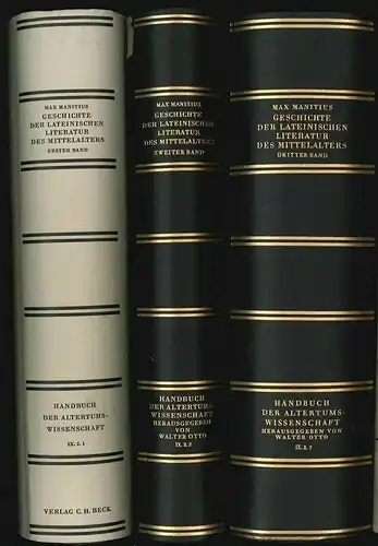 Geschichte der lateinischen Literatur des Mittelalters. MANITIUS, Max.