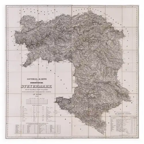 General-Karte des Herzogthums Steyermark nach der Specialkarte reduzirt und geze
