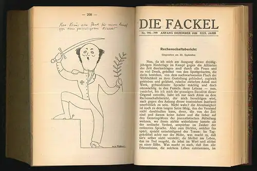 DIE FACKEL. Hrsg. Karl Kraus.