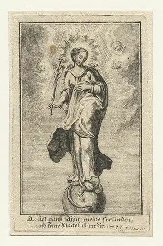 Du bist gantz schön meine Freundin, und keine Mackel ist an dir. SCHAUR, F[ranz]