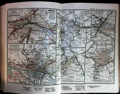 Eisenbahn und Verkehrsatlas von Europa. KOCH, W(ilhelm) - OPITZ, C.