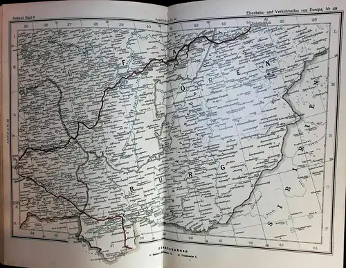 Eisenbahn und Verkehrsatlas von Europa. KOCH, W(ilhelm) - OPITZ, C.